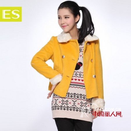 ES品牌女装 清新毛呢让你变身萝莉公主