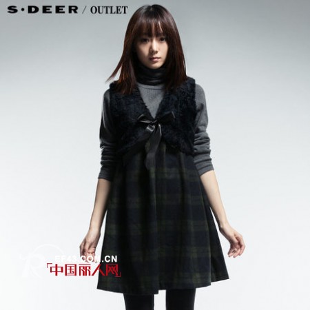 S.DEER女装冬款 素雅格纹展现雅致魅力