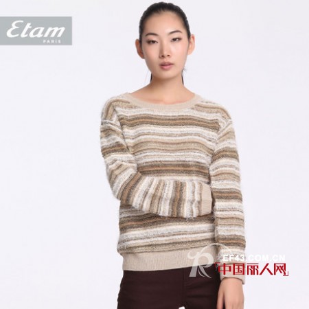 ETAM冬季针织衫 清新糖果色温暖冬季街头