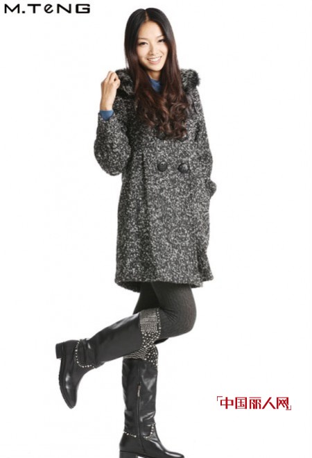 美之藤圈圈纱毛纺大衣  将休闲时尚进行到底