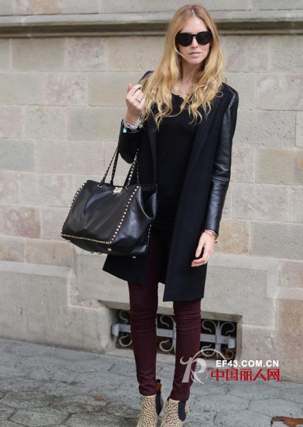 优雅白领秋冬出街搭配  休闲针织罩衫赚足回头率