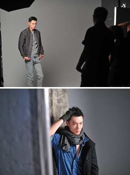 新晋男模吕丕强拍摄H&M2013秋冬男装广告