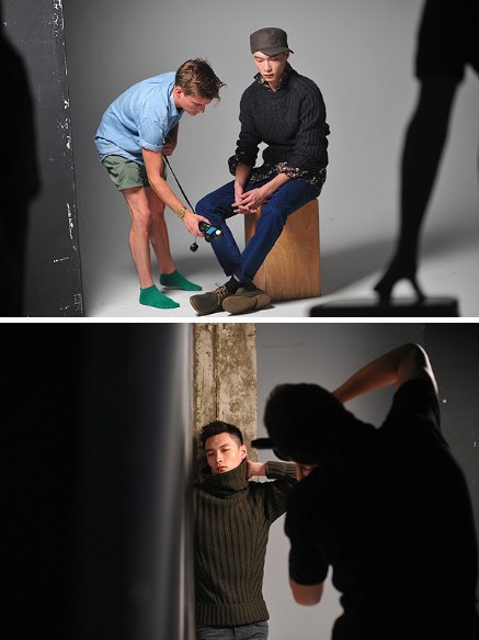 新晋男模吕丕强拍摄H&M2013秋冬男装广告
