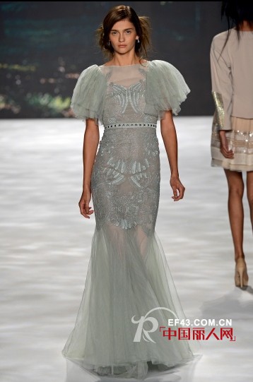 镂空蕾丝印花裙   Badgley Mischka     2013新款