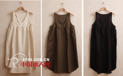 亚麻长裙缔造气质美女