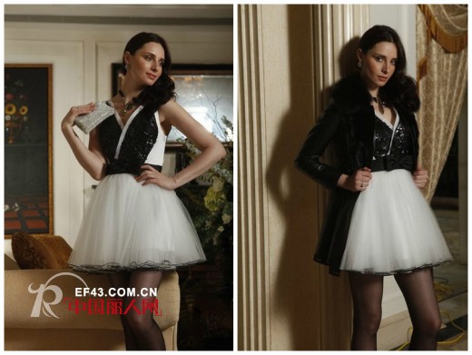 参加晚宴聚会怎么穿  小洋裙+皮草震撼全场