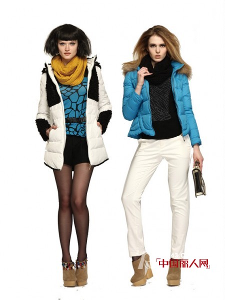 多一点色彩 给这个秋冬的羽绒服更多表现