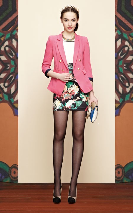 秋水伊人2013秋装新款外套 全新演绎纯色小西装潮流