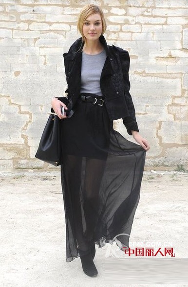 秋季懒人显瘦秘籍 长裙打造完美比例