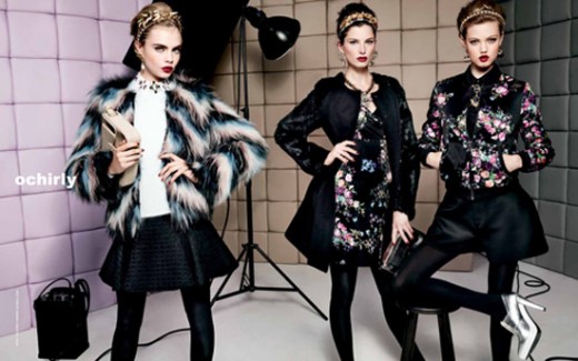 ochirly欧时力2013冬装新款 巴洛克风格全新演绎