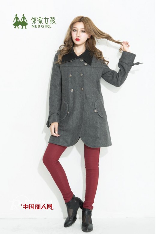 邻家女孩秋冬毛呢大衣,时髦造型一步到位