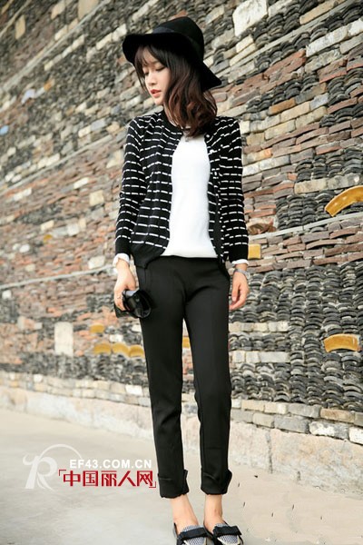 初秋3款长裤穿搭 修身装扮巧秀筷子腿