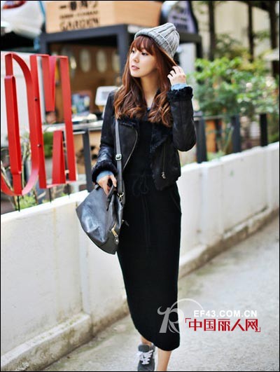 黑色单品搭配 保暖又时尚