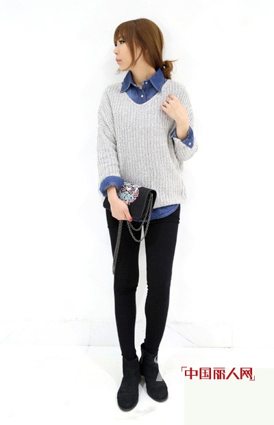 黑色小脚裤装搭配 单品组合甜美无限