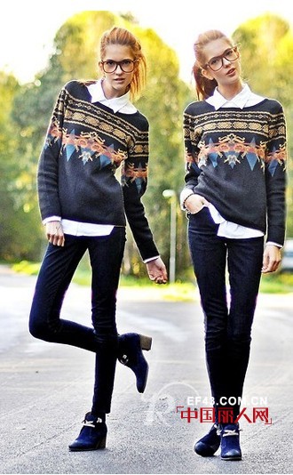 毛衣搭配衬衫 小清新范穿出来
