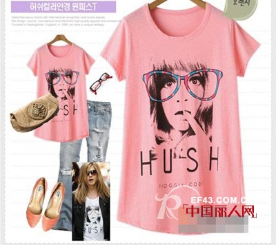 手绘大牌T恤图案 个性时尚两不误