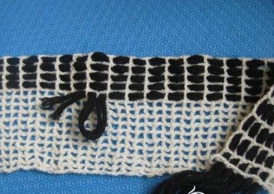 手把手教学 简单男士围巾的织法图解