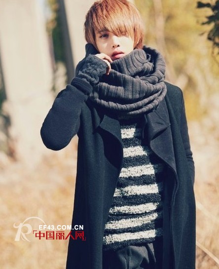 手把手教学 简单男士围巾的织法图解