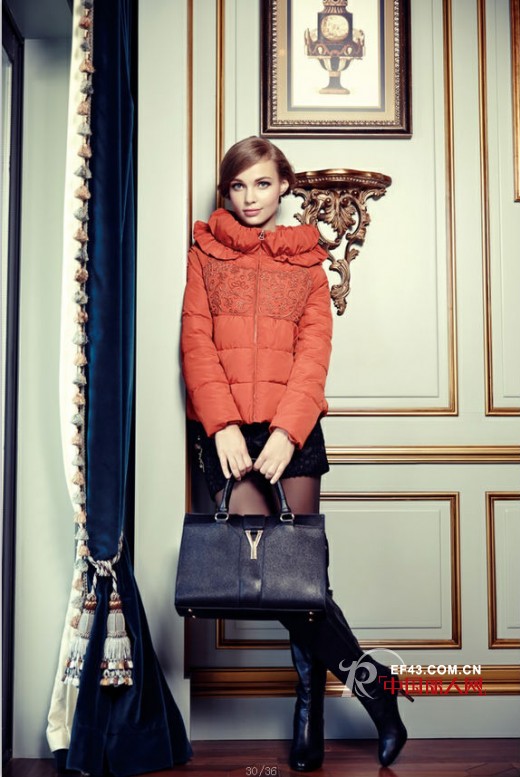 刺绣 印花 撞色拼接  木帛女装2013秋冬新品