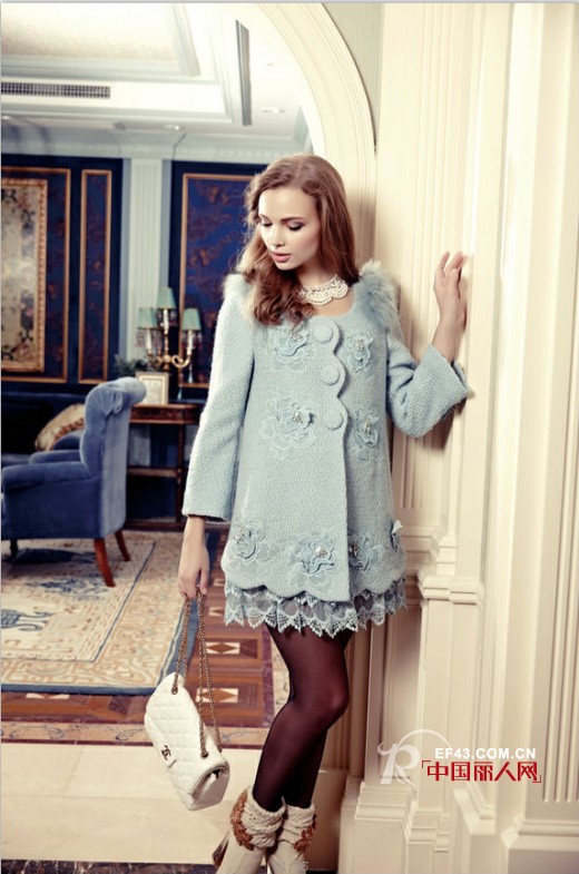 刺绣 印花 撞色拼接  木帛女装2013秋冬新品