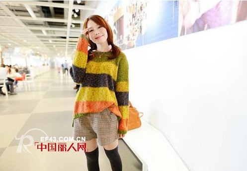 冬季时尚毛呢短裤 搭配毛衣显高更时尚