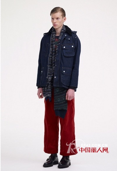 Sacai秋冬MEN男装——丝绸与一系列的粗花呢搭配