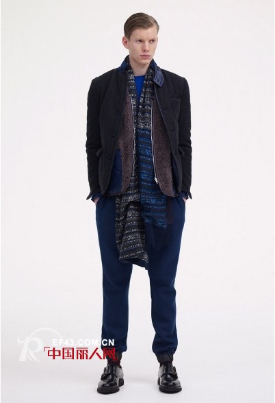 Sacai秋冬MEN男装——丝绸与一系列的粗花呢搭配