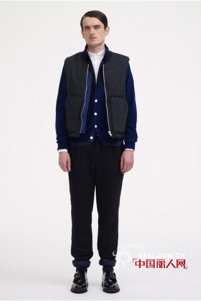 Sacai秋冬MEN男装——丝绸与一系列的粗花呢搭配