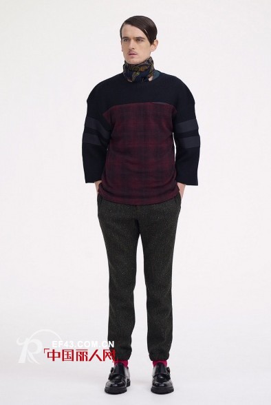 Sacai秋冬MEN男装——丝绸与一系列的粗花呢搭配