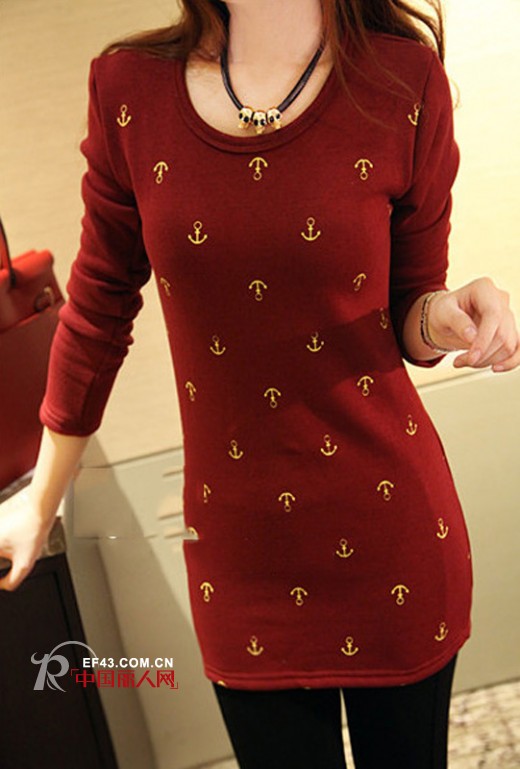 时尚加绒打底衫  冬季保暖又时尚的款式