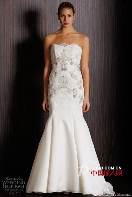 Badgley Mischka婚纱礼服系列  奢华复古闪亮夺目