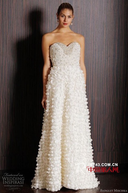 Badgley Mischka婚纱礼服系列  奢华复古闪亮夺目
