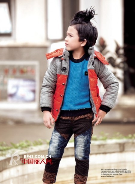 时尚拼接元素搭配 童装拼接款式