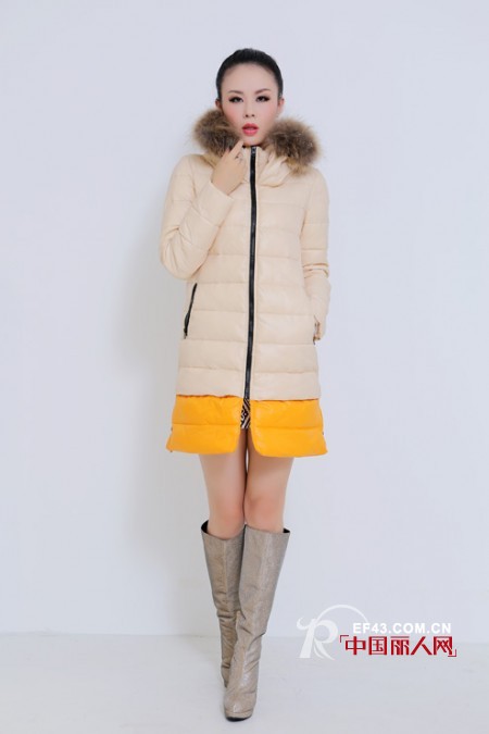 时尚拼接羽绒服 糖果色甜蜜来袭