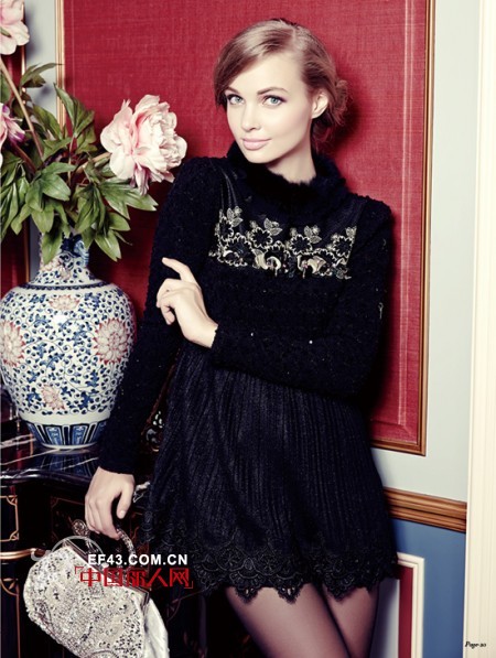 冬季穿衣搭配 毛领衫带你摆脱围巾的羁绊