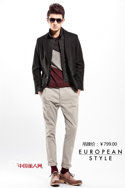 男士假两件套西装外套推荐