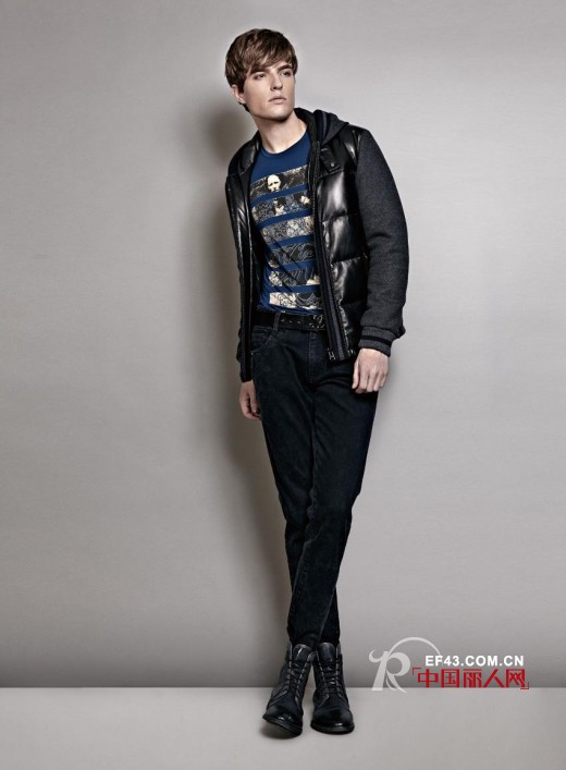冲破冬日束缚的轻薄时尚色彩 VJC男装2013秋冬新款皮衣热卖