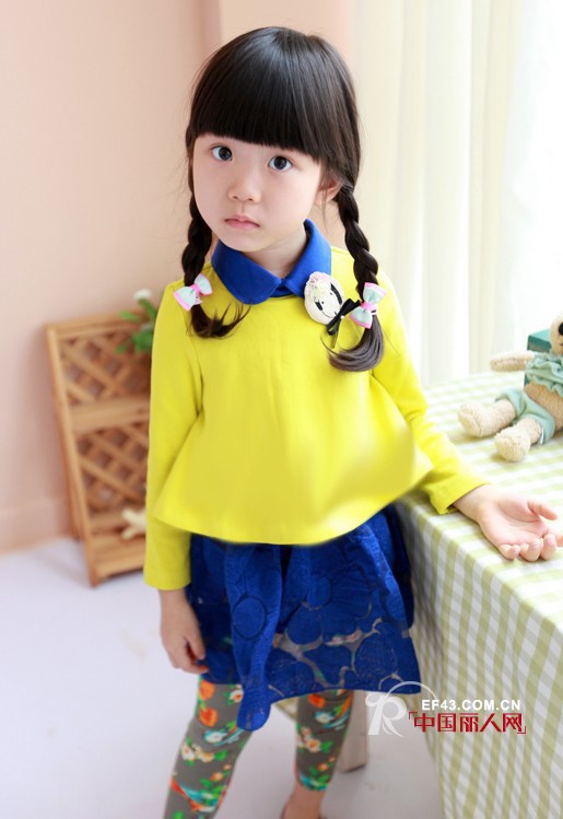 童装假两件套连衣裙 打造俏皮公主