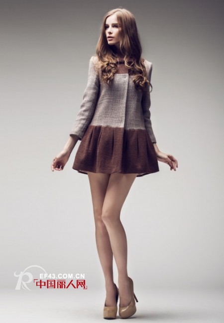 呢子外套,裙装合二为一 优雅甜美从你开始