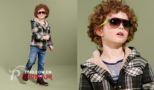 Gucci（古驰）释出最新2013年秋冬童装格子元素
