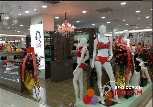 若然菲儿品牌内衣东莞润升百货专卖店盛大开业