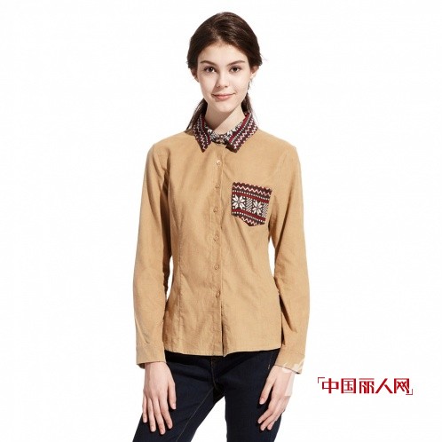美邦女装灯芯绒衬衫  百搭单品热销进行时