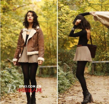 羊羔毛翻领外套 秋冬暖意UP变时尚大咖