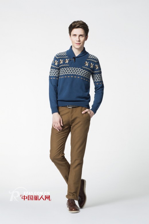 几何针织衫 男士秋冬必备搭配单品