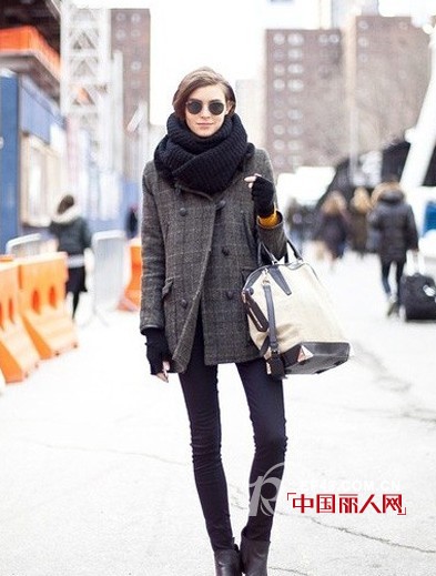 双排扣大衣装扮 冬装呢子大衣最IN装扮