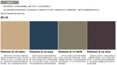 2015春夏男装色彩流行方向趋势
