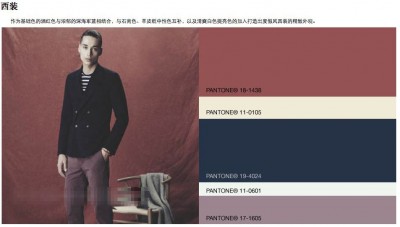 2015春夏男装色彩流行方向趋势