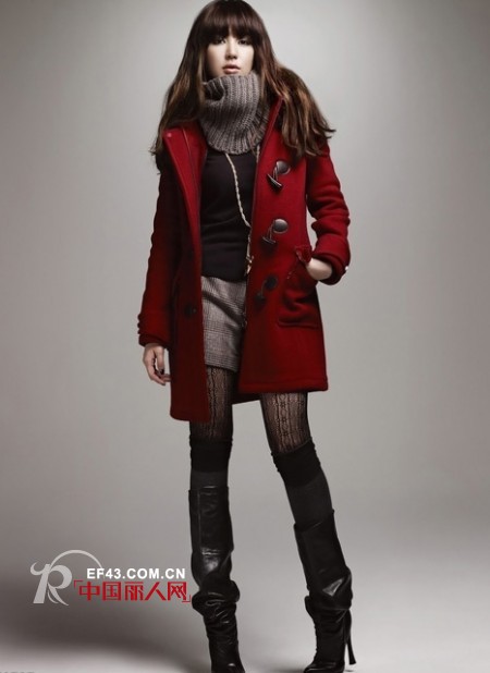 冬装女款搭配   亮色呢子大衣搭配法