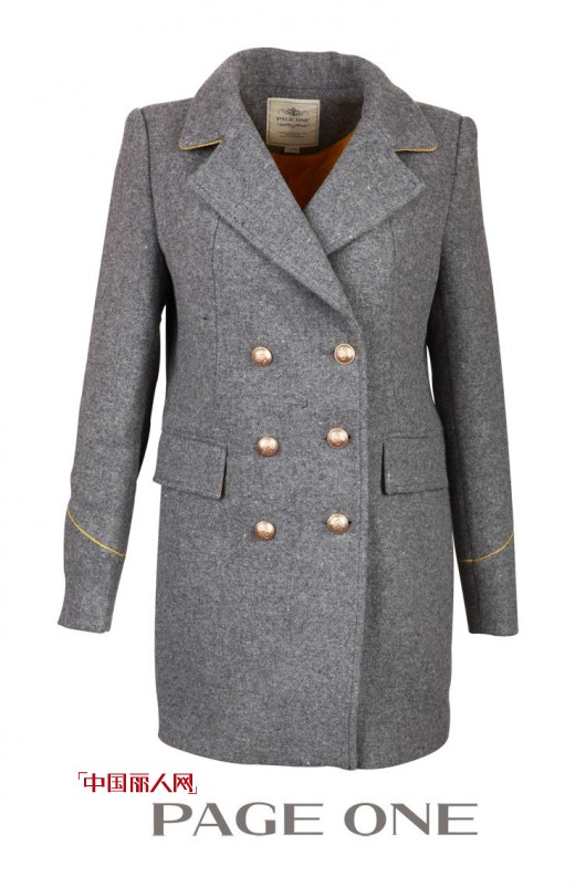 灰色毛呢大衣怎么搭配  PAGE ONE淑女装冬装新款