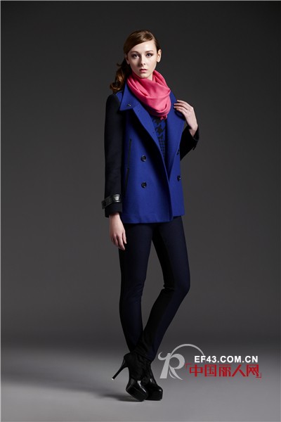 JZ玖姿2013冬装最新款图片 冬日里的湖水蓝